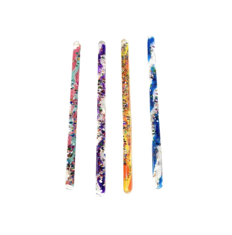 STAR MAGIC Jumbo Spiral Glitter Wand - 12.5" Wonder Glitter Tube for dressing up as a magical fairy or wizard (4) Randomly selected colors Wands Halloween Costume Accessory Princess Fairy Wizard Pretend Play - Image 3